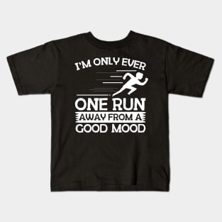 One Run Away From A Good Mood Kids T-Shirt